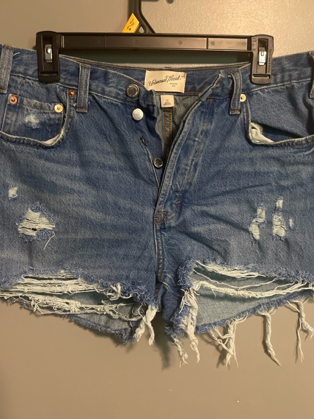 Universal Thread Distressed Ripped Denim Shorts - Blue